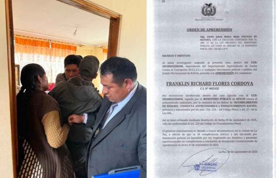 FRANKLIN FLORES APREHENDIDO POR PRESUNTA CORRUPCIÓN EN EMAPA